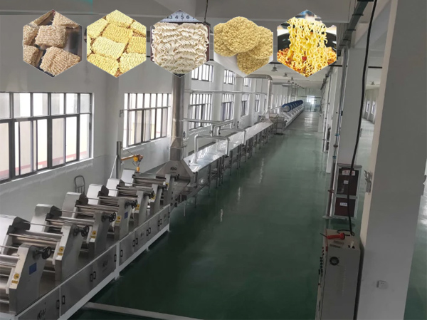 Linha de produção de macarrão instantâneo frito