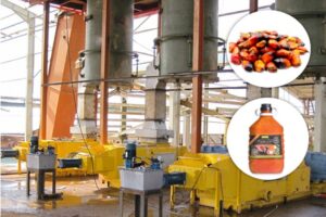 Linha de produção de óleo de palmiste