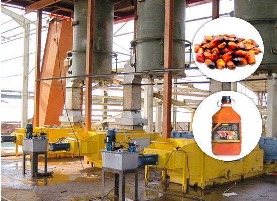 Linha de produção de óleo de palmiste