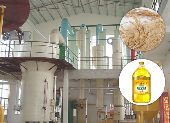 Linha de produção de óleo de farelo de arroz