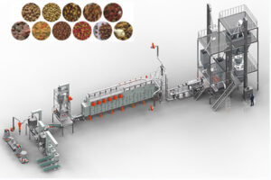 Linha de produção de alimentos para animais totalmente automática