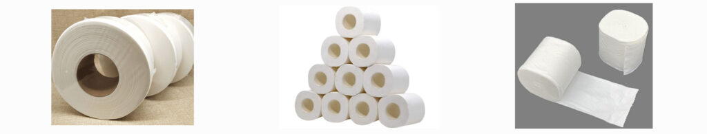 Linha de produção de papel higiênico